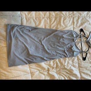 Blue dress with choker